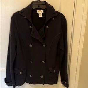 Women's Black Double-Breasted Jacket